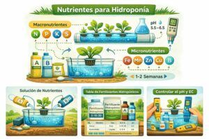nutrientes para hidroponía