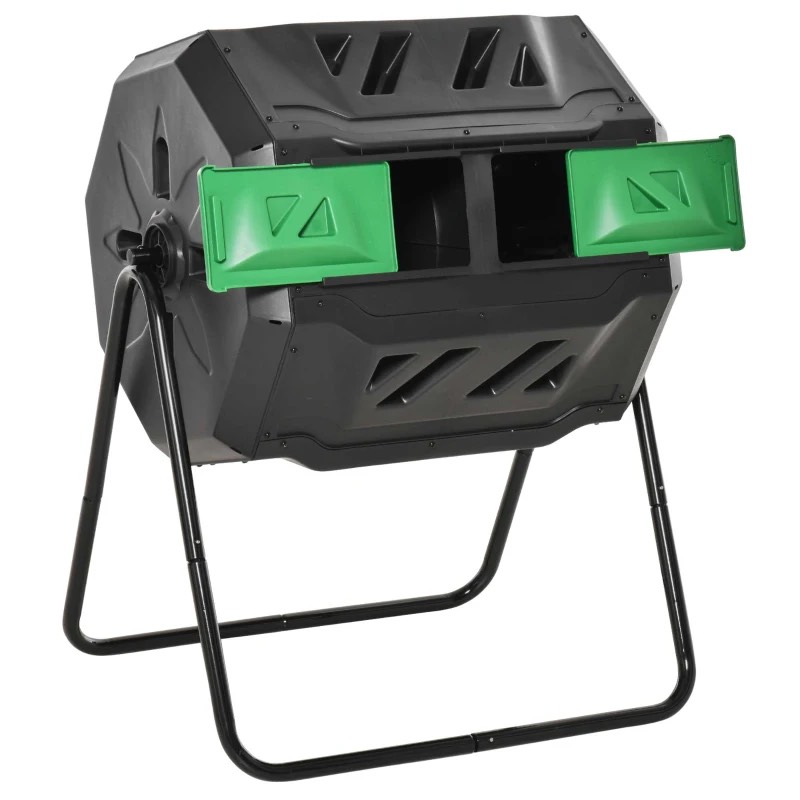 Compostador Outsunny 160L para huerto o jardín