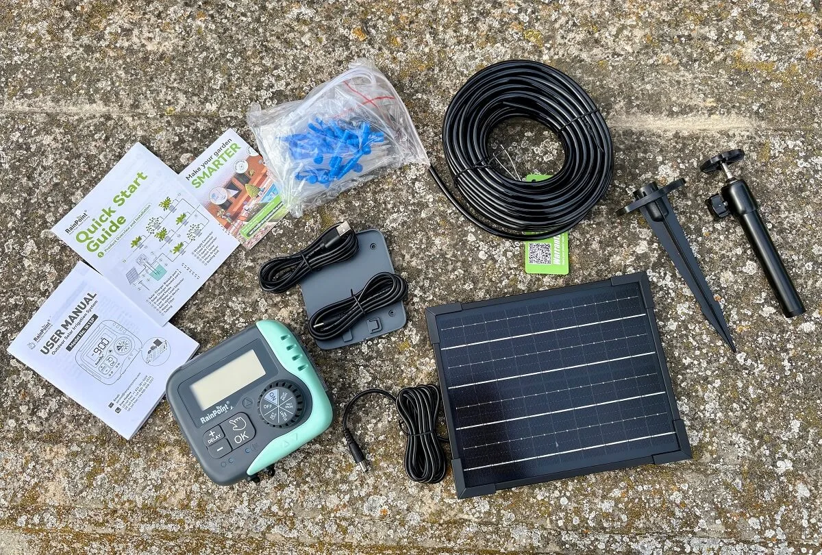 guía-instalación-RAINPOINT-piezas-kit Guía de instalación del kit de riego solar RAINPOINT
